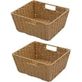 thumbnail image 1 of KOVOT Storage Woven Baskets Wicker Storage Wicker Storage Baskets with Built-in Carry Handles | Laundry Storage Pantry Bin - 9"L x 8"W x 4"H, 1 of 8