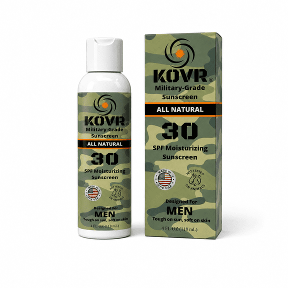 Kovr Mineral Sunscreen - Water Resistant Face and Body Lotion, Unscented, SPF 30, 4 fl oz.