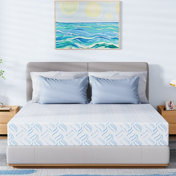 KOW 10 inch Twin XL Memory Foam Mattress in a Box,Medium,Euro Top,Cooling & Pressure Relief