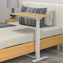 KOWO Modern Black Wood and Metal Adjustable Shelves End Table, 1 Piece