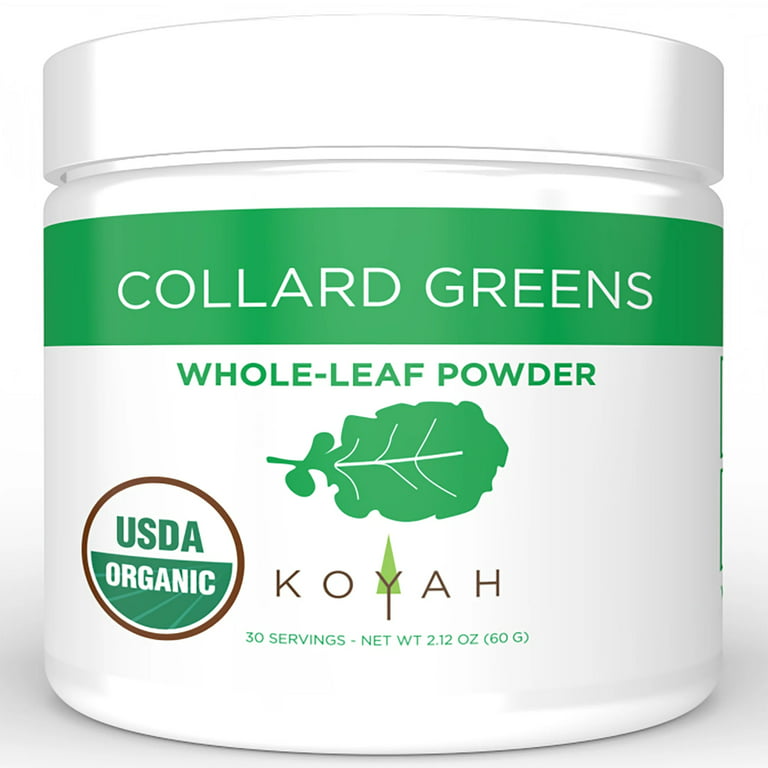 Freeze Dried Organic Collard Green Powder Coarse at  -  Free shipping $99+