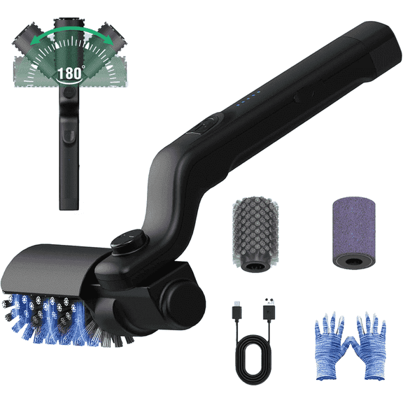 KOYMISKU BBQ Grill Brush,3-Speed Settings Electric Grill Brush,180° Adjustable Head,90 Mins Grill Cleaner for Outdoor Griddles Smokers