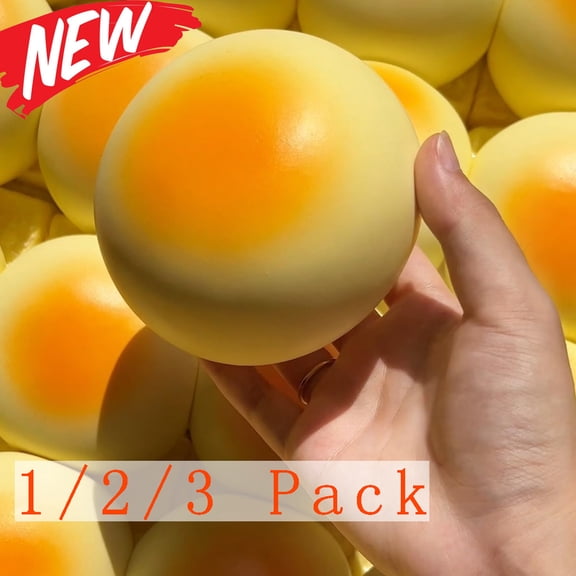 KOYPTL 1/2/3 Pcs Bread Squeeze Toy Sticky Slow Rising Squishing Bread Realistic Food Squishies Fidget Toys for Office Decompression Anxiety Relaxation Birthday Party Favor Gifts for ADHD