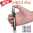 thumbnail image 1 of KOYPTL 1/6/12 Pcs LED Pen Light Flashlight Portable Small Pocket Light with Clip Zoomable Adjustable Focus Waterproof Torch for Home Office Emergency Repairing Inspection, 1 of 5