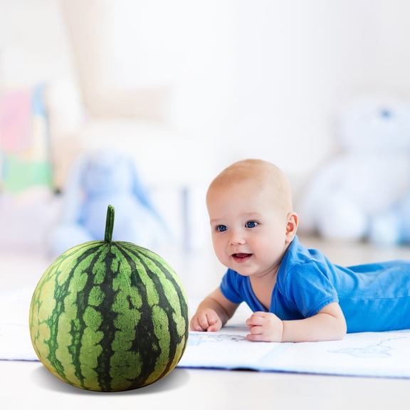 KOYPTL 10 Inch Watermelon Plush Toy for Toddlers 1 2 3+,Soft Realistic Large Watermelon Pillow Can Cuddle Relief Stress Parent-Kids Interactive Toys Christmas Gifts for Kids Boys Girls 3 4 5+