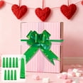 thumbnail image 1 of KOYPTL 10-Pack Large Pull Bow Valentine's Day Decorations 28 Inch 73cm Plastic Flower Ribbon Pull Bows Ribbon Bows for Gift Wrapping/Wedding/Baskets Decorations,Satin Pull Bows Green, 1 of 6