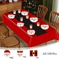 thumbnail image 1 of KOYPTL 100 Pcs Christmas Paper Plates and Napkins Party Supplies Disposable Christmas Tableware Set with Cute Santa Design Christmas Dinnerware for Holiday Birthday Home Decor Large Serve 40 Guests, 1 of 8