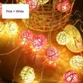 thumbnail image 1 of KOYPTL 118 Inch Rattan Ball String Lights 20 LED Battery Operated Sphere Christmas Lights,Fairy String Lights Christmas Decorations for Holiday Party Wedding Indoor Outdoor Home Decor(Pink), 1 of 9