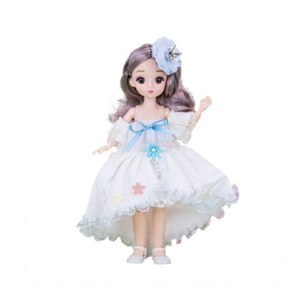 KOYPTL 12 Inch Baby Doll with Modern Style for Girls 3+,Adjustable Body Joints Kawaii Doll Accessories Include Cute Bow and Dress,Birthday Christmas Gift for Kids Boys Girls Aged 3 4 5+