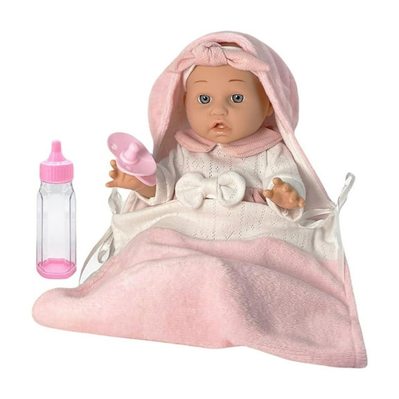 KOYPTL 12 Inch Lifelike Reborn Baby Dolls for Girls 3 4 5,Realistic Newborn Baby Dolls,Real Life Baby Dolls Accessories with Basket and Pacifier,Christmas Birthday Holiday Gift for Kids Aged 3+