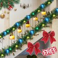 thumbnail image 1 of KOYPTL 16.5FT Christmas Tinsel Garland Lighted Metallic Twist Tree Decoration Prelit Battery Operated LED Lights Hanging Garland for Stairs Fireplace Outdoor Home Decor Xmas Decor Indoor(Green), 1 of 7