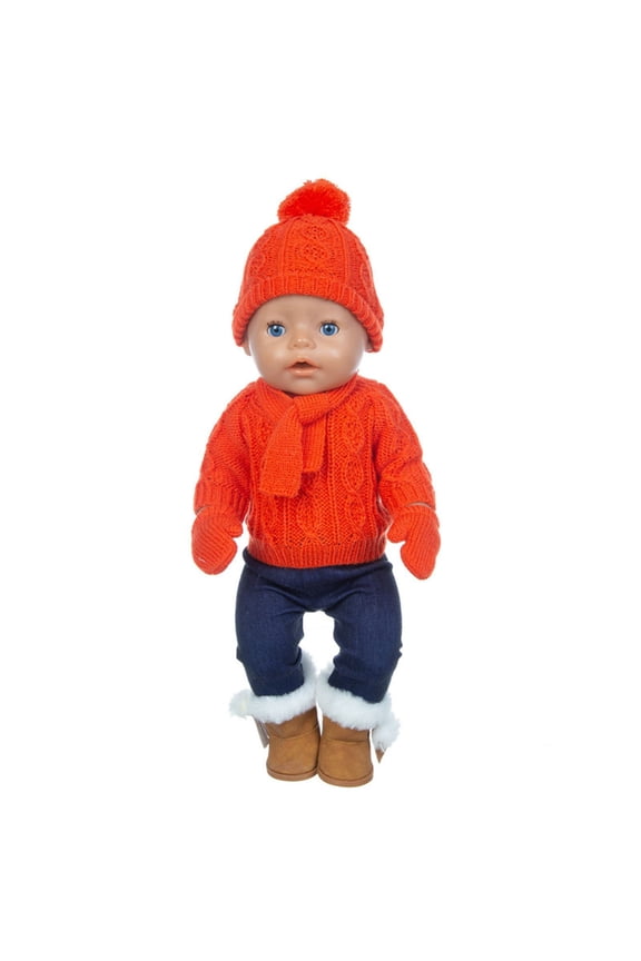 18 Inch Christmas Decoration Toys,Realistic Baby Dolls for Childs,Christmas Doll Baby Accessories Include Sweater and Pants,Hat,Gloves,Scarf,Shoes,Best Gift for Kids 2-6 Years Old