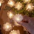 thumbnail image 1 of KOYPTL 2 Pack Christmas Flower String Light,138 Inch 20 Led Waterproof Battery Powered Fiber Optic Flower Fairy Light for Christmas Tree Holiday Wedding Party Home Decor Christmas Decorations Indoor, 1 of 9