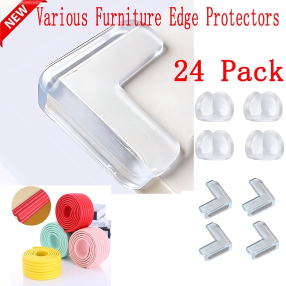 KOYPTL 2 Pack Furniture Edge and Corner Guards 4m Soft Protective Foam Cushion 8mm Thickness 80mm Width Corner Cushion Bumpers for Sharp Table Cabinet Corners Home Safety Protection Cover Pads Black