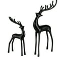 thumbnail image 1 of KOYPTL 2 Pcs Black Reindeer Christmas Decorations for Home Decor 3D Elegant Modern Style Statues Indoor Holiday Party Supplies Christmas Table Decorations for Desktop Mantel Office Xmas Gifts, 1 of 6