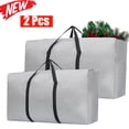 thumbnail image 1 of KOYPTL 2 Pcs Christmas Tree Storage Bag 20+30 Inch Large Capacity Christmas Storage Container with Durable Reinforced Handles& Zipper Waterproof Xmas Storage Box Gray, 1 of 5