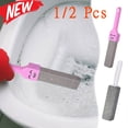 thumbnail image 1 of KOYPTL 2 Pcs Pumice Stone Toilet Bowl Cleaner with Handle Pumice Stone for Cleaning Toilets Stove Bathtubs Grills Swimming Pools Sinks Pumice Stone Stick Powerfully Cleans Hard Water Rings Pink, 1 of 5