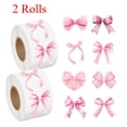 thumbnail image 1 of KOYPTL 2 Rolls Christmas Pink Bows Stickers 1000 Pcs Waterproof Self-Adhesive Bowknot Stickers Decals for Gift Wrapping Craft Decor Christmas Decorations for Home Decor Xmas Gifts for Women Girls, 1 of 6