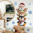 thumbnail image 1 of KOYPTL 2 Sheets Christmas Window Clings Cute Cartoon Santa Snowman Christmas Stickers Removable Winter Window Stickers Decals for Holiday Party Supplies Christmas Decorations for Home Decor, 1 of 6