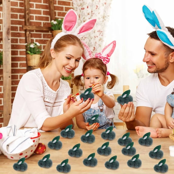 KOYPTL 20 Pcs Mini Plush Easter Bunny Animals Figurines, Miniature Stuffed Rabbit Toys, Soft Tiny Stuffed Animals Easter Bunnies Plush Rabbit for Easter Basket Stuffers, DIY Hair Clips