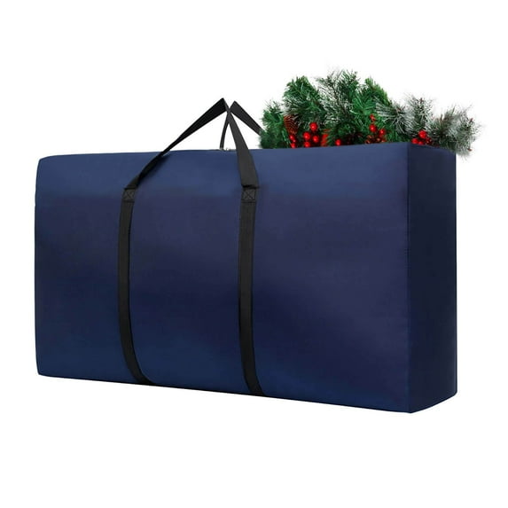 KOYPTL 20in-Christmas Tree Storage Bag for Moving Boxes Alternative,Heavy Duty Waterproof Oxford Fabric for Holiday Storage Christmas Decoration Gifts Clothes Items Container & Space Saving-Dark Blue