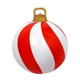 thumbnail image 1 of KOYPTL 24 Inch Giant PVC Inflatable Christmas Ball Ornaments-Red and White Striped Dots for Christmas Outside Holiday Lawn Porch Decorations（Candy,Red White）, 1 of 5