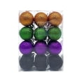 thumbnail image 1 of KOYPTL 24 Pcs Halloween Glitter Balls Ornaments,4Cm Halloween Shatterproof Hanging Balls,Black Orange Purple Green Shiny Ball Tree Ornaments for Halloween Christmas Party Tree Decoration, 1 of 6