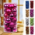 thumbnail image 1 of KOYPTL 24pc 2.36In Christmas Balls Ornaments for Xmas Christmas Tree,Shatterproof Bright Pearlescent Hanging Pendants for Porch Lawn Yard Holiday Fireplace Decorations for Birthday Home Wedding Party, 1 of 6