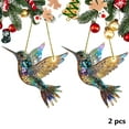 thumbnail image 1 of KOYPTL 2PCS Hummingbird Christmas Ornament, Colorful Hummingbirds Decor, Hummingbird Ornament for Christmas Decorations Indoor Outdoor, Winter Hummingbirds Home Decoration, for Bird Lovers, 1 of 9