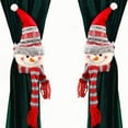 thumbnail image 1 of KOYPTL 2pcs-Christmas Curtain Tiebacks Snowman Christmas Curtain Fastener for Christmas Decoration Holdbacks Flock Doll,Christmas Curtain Holder Buckles for Xmas Holiday Home Window Bottle Decoration, 1 of 6