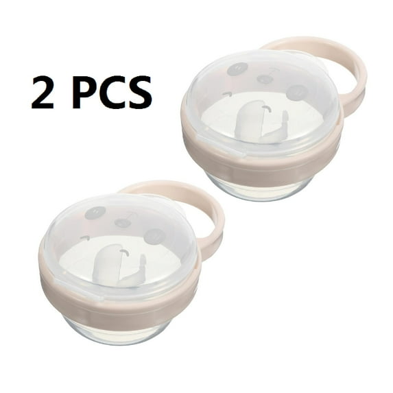 KOYPTL 2pcs Portable Pacifier Holder Cases,Waterproof Dustproof Travel Pacifier Storage Containers for Outings and Moms,Convenient Hanging Organizer for Baby Strollers,Cribs,Handbags,Backpacks