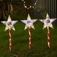 thumbnail image 1 of KOYPTL 3 In 1 Christmas Decorations Outdoor Solar Star Lights Waterproof LED Lights,Star Topper with Red Stake Christmas Pathway Lights for Garden Yard Patio Party Decoration, 1 of 8