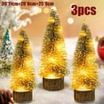 thumbnail image 1 of KOYPTL 3 PCS Mini Christmas Trees With Light,Artificial Bottle Brush Trees with Wooden Base Ornaments for Xmas Holiday Party Home Indoor Decor Christmas Table Decorations( 20*11+20*8+25*9cm), 1 of 6