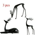 thumbnail image 1 of KOYPTL 3 Pcs Black Reindeer Christmas Decorations Modern Xmas Figurines Elegant Indoor Holiday Decor Christmas Tabletop Decorations for Mantel Office Home Decor Xmas Gifts for Friends Family, 1 of 8