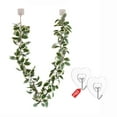 thumbnail image 1 of KOYPTL 3 Pcs Holly Christmas Garland Set Include 6ft Green Leaves Artificial Garland and 2 Hooks Christmas Decorations Winter Leaves Garland for Mantel Fireplace Home Decor, 1 of 6