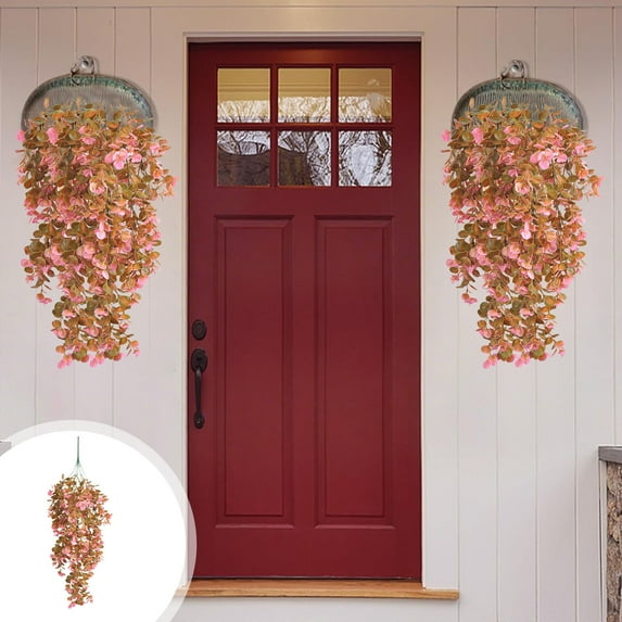 KOYPTL 30*12 Inch Artificial Hanging Flowers for Outdoors Fall Decoration,Halloween Plants Decoration for Thanksgiving Wedding Party Indoor Outside Garden Window Home Porch Decor