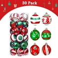 thumbnail image 1 of KOYPTL 30ct Christmas Balls Ornaments Set- 2.36 Inch Shatterproof Red&Green Balls for Xmas Tree Decorations,Christmas Hanging Balls Ornaments for Porch Yard Holiday Wedding Party Christmas Baubles, 1 of 7