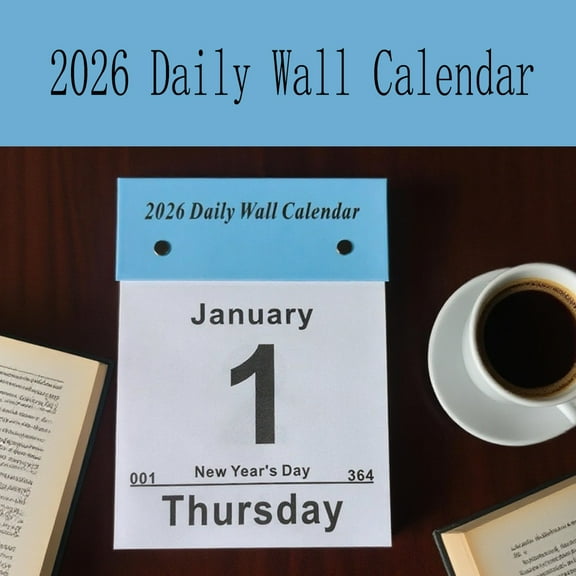 KOYPTL 365 Day Countdown Calendar,2026 Hand-tearable Daily Wall Calendar for Home Office,12 Months Hanging Calendar English Version for Famliy Teachers Students Professionals Tabletop Decorations