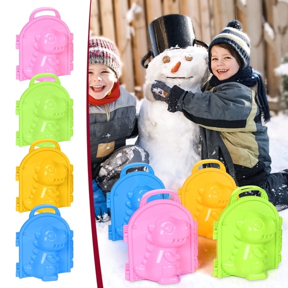 KOYPTL 3D Snow and Sand Mold Cats Dinosours Astronaut Shape Snowball Maker Safe Outdoor Activities and Beach Toy Random Color 1pc