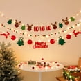 thumbnail image 1 of KOYPTL 3pcs-Merry Christmas Felt Banner Flags,Felt Christmas String Lights with Xmas Tree for Holiday Christmas Party Activity Decorations,Home Wall Fireplace Windows Staircase Pendant Ornaments, 1 of 6