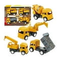 thumbnail image 1 of KOYPTL 4 Pack Construction Toys Set, Toy Trucks for Boys Girls Ages 3 4 5 6 7 8 Years Old, Engineering Vehicles Set with Mini Excavator, Crane, Dump Truck, Bulldozer, Kids Play Set Birthday Gifts, 1 of 9