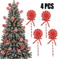 thumbnail image 1 of KOYPTL 4 Pcs Lollipop Christmas Ornament Set,Red White Foam Lollipop Spray for Christmas Tree Lollipop Shape Candy Ornament Festive Decoration for School Bedroom Home Christmas Winter Holiday, 1 of 7