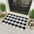 thumbnail image 1 of KOYPTL 40*60CM Fall Outdoor Rug,Washable Cotton Halloween Front Door Rug,Farmhouse Buffalo Plaid Layering Rugs,Reversible Fall Door Mat for Entryway Halloween Front Porch Autumn Decor, 1 of 7