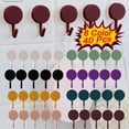 thumbnail image 1 of KOYPTL 40 Pcs Adhesive Hooks Cute Utility Hooks Plastic Wall Hooks for Bathroom Kitchen No-Drill Damage Easy Installation Strong Adhesive 360 Rotation Multipurpose Hooks for Hanging Hat Towel Key, 1 of 7