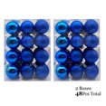 thumbnail image 1 of KOYPTL 48 Pcs Christmas Ball Ornaments Christmas Baubles Decorations Flocked Christmas Tree Decorations Set Assorted Shatterproof Hanging Ornaments for Xmas Party Home Holiday Decor (2.4 Inch), 1 of 5