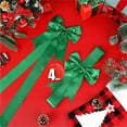 thumbnail image 1 of KOYPTL 4pcs-Christmas Cloth Bows and Ribbon for Cabinet Door,Green Bows Ribbons for Christmas Thanksgiving Fireplace Festive Party Gift Wrapping Supplies & Furniture Windows Chair Kitchen Decoration, 1 of 8