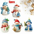 thumbnail image 1 of KOYPTL 5 Pcs Christmas Tree Hanging Ornaments Set,Acrylic Personalized Cute 2D Snowman Christmas Decoration with Rope for Home Decor,Christmas Pendant Ornaments for Holiday Party Decor, 1 of 9