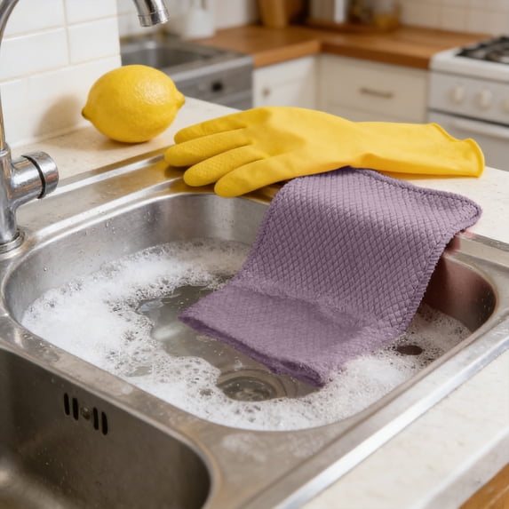 KOYPTL 5 Pcs Microfiber Cleaning Cloth All-Purpose Microfiber Towels Streak Free Cleaning Rags for Home Kitchen & Car Use Size 30 x 30 cm(11.8 x 11.8 inch) Super Soft Highly Absorbent Quicks-drying