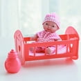 thumbnail image 1 of KOYPTL 6 Inch Mini Reborn Baby Doll Toy Set For Toddlers 1-3,Newborn Dolls Collection Includes Baby Doll And Cart,Play House Simulation Dolls Christmas Birthday Gift For Kids Boys Girls 3 4 5+, 1 of 6
