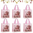 thumbnail image 1 of KOYPTL 6 Pcs Christmas Gift Bags with Handles Pink Non-Woven Christmas Treat Bags Reusable Holiday Tote Bag for Gifts Wrapping Xmas Party Favors Supplies,Gift Packaging Bag(Santa 9"x8.7"x4.3"), 1 of 7